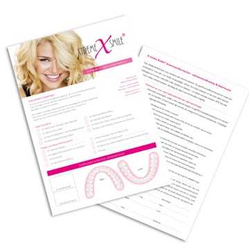 Gesundheits-Fragebogen Zahnaufhellung auf Deutsch