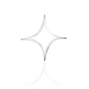 Zahnschmuck 4 punkt Sparkle Outline 18kt Weissgold