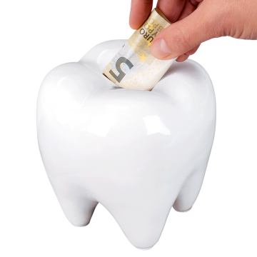 Spardose Zahn - Zahnform