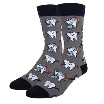 Socks with teeth grey