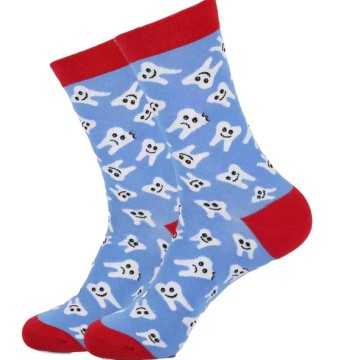 Socks with happy teeth - grey